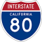 Interstate 80 Road Sign 