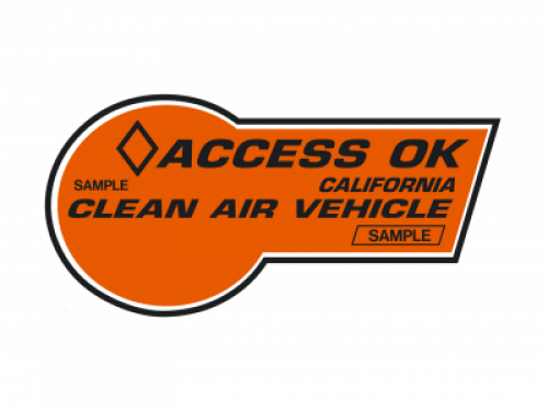 Orange Clean Air Vehicle Decal